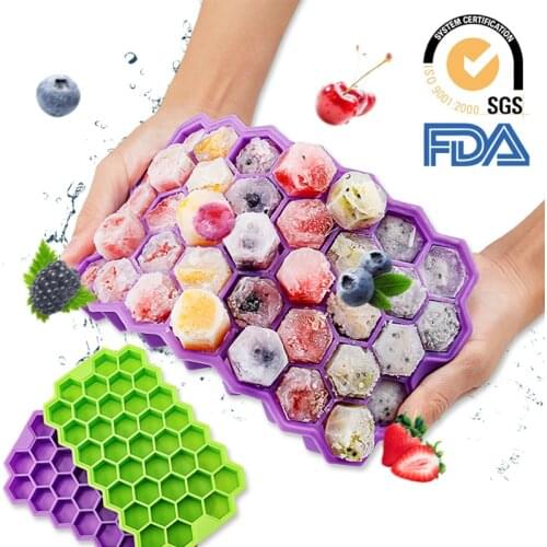 Mini Honeycomb Ice Cube Maker Tray with Removable Lids Silica Gel Mold magnum Silicone Mould glacon kitchen accessories small