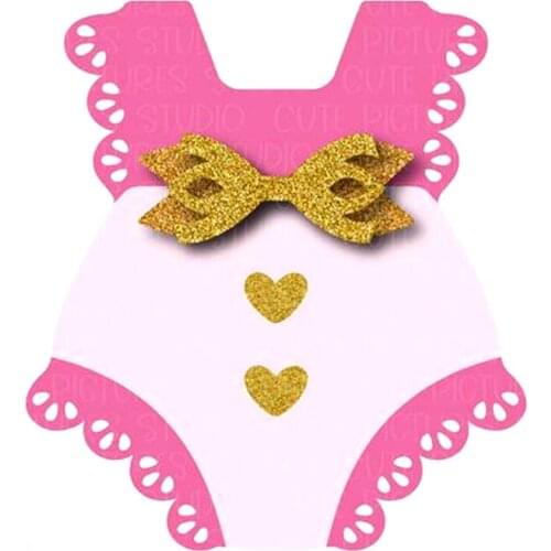 Miss Vintage New Arrival 2021 Baby Girl Clothes Metal Cutting Dies Embossing Scrapbooking Stencil Craft Cut Dies For DIY Card