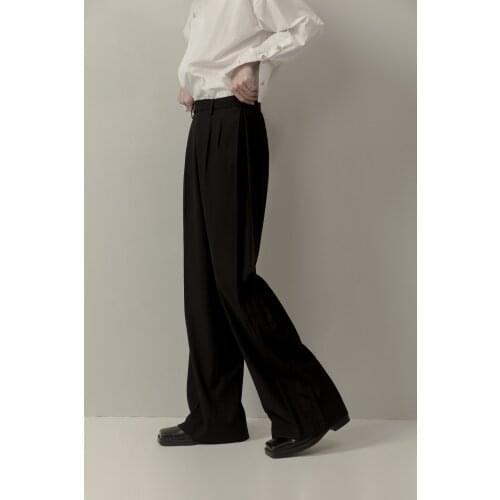 New 2020 Men womens Clothing Hair Stylist CatwalkSimple side pleating casual Wide Leg Pants Plus Size Singer Costumes
