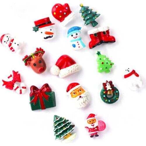 Wholesale Colorful Magnetic 3D Resin Fridge Magnet Christmas collection