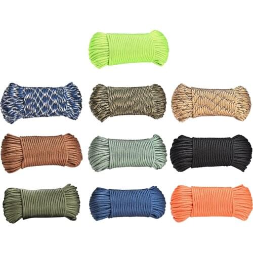 650 Paracord Bushcraft 10 Strands Parachute Cord Bracelet Rope String 100 ft