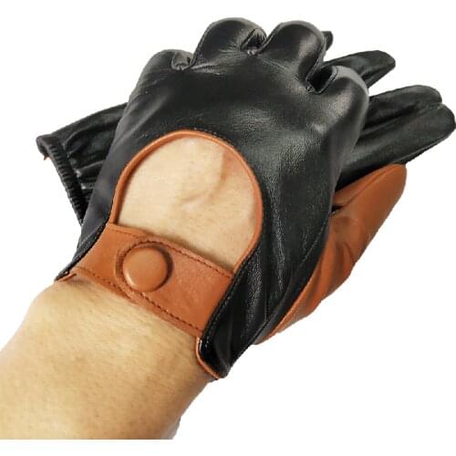 CarttigercatMens Luxury Genuine Goatskin Leather Driving Gloves soft Unlined for a tighter fit and extra flexibility