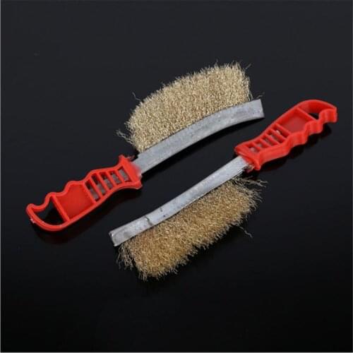 Metal Derusting Polishing Barbecue Cleaner Brush Stainless Steel Wire Brush Tool Copper Brush for Industrial Devices Surface