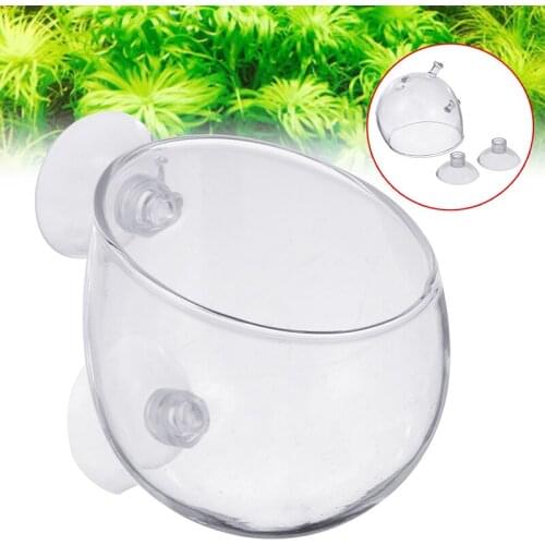 Aquatic Plant Glass Cup Pot for Aquarium Aquascaping Fish Tank Crystal Holder Aquarium Hanging Plant Accessories