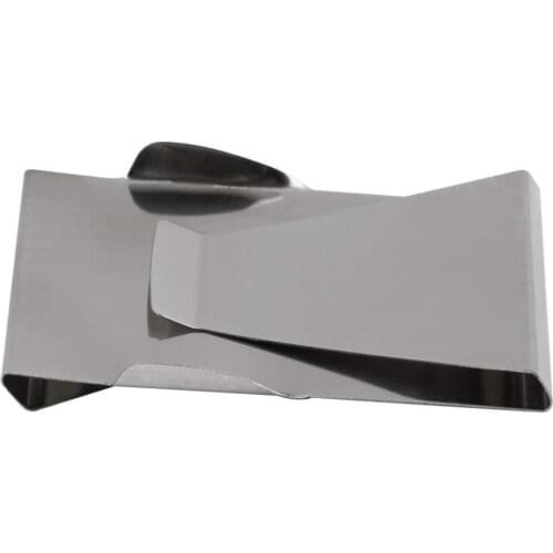 ISKYBOB Stainless Steel Slim Double Sided Men Women Money Clip Wallet Metal Credit Card Money Holder Bill Steel Clip Clamp