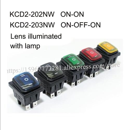 30*22mm 30A/250V Heavy Duty 6 pin DPDT IP67 Waterproof T85 ON-OFF-ON Auto Boat Marine Toggle Rocker Switch with LED 12V 220V