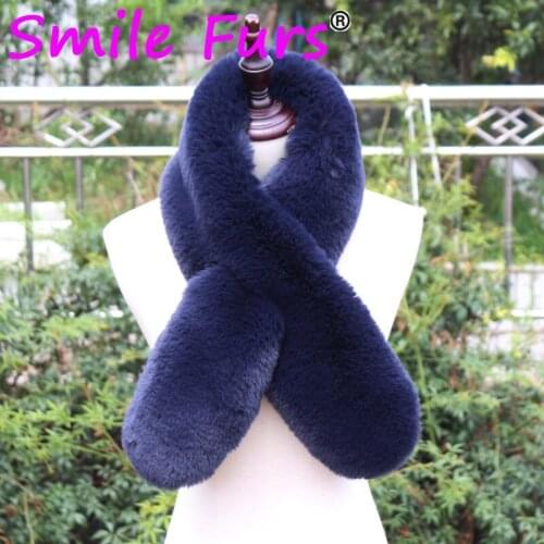 Qearlstar High Quality Women Scarves Faux Rex Rabbit Fur Muffler Super Long Warm Luxurious Fluffy Collar Shawl Neckerchief WME14