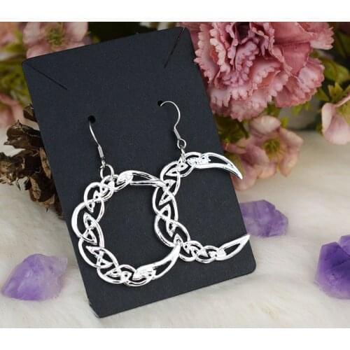 Gold Silver Crescent Moon Earring For Women Celestial Jewelry
