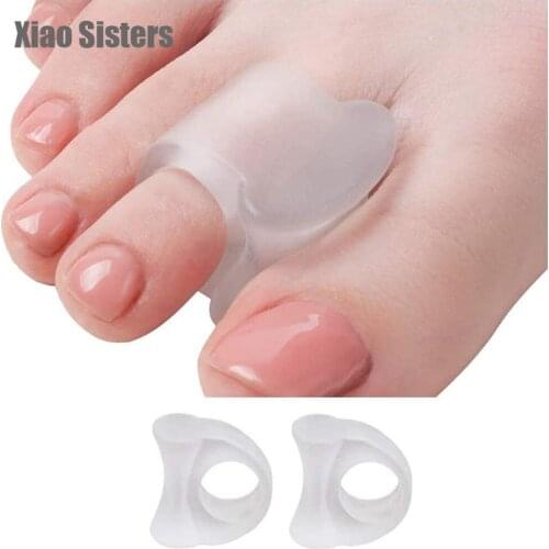 1Pair Toe Separators Toe Silicone Bunion Guard Foot Care Orthopedic Finger Toe Separator Correction Pad Foot Care Tool Foot Pad