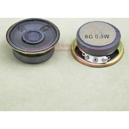 2pcs 8 Ohm 0.5W Loudspeaker Diameter 40MM Round Speaker 32MM External Magnetic Cone Paper Cap Height 17MM