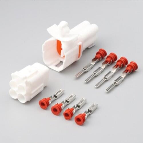 500 sets 4 pin 6187-4561 hole white Male and Female MT090 Fog lamp locking connector whith clip terminals DJ7042-2.2-11/21