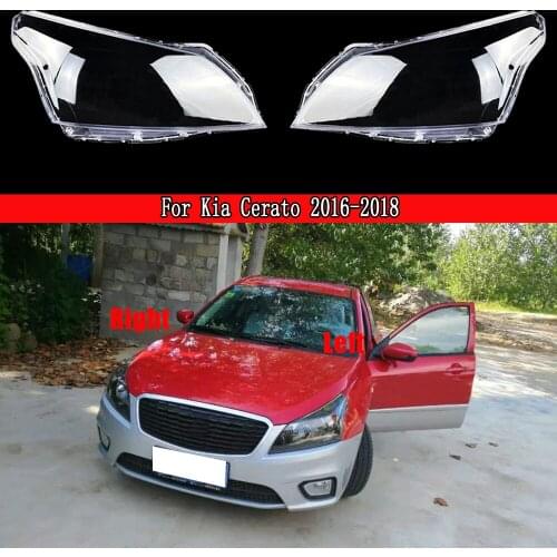Car Front Headlight Lens Cover Auto Shell Headlamp Lampshade Glass Lampcover Head Lamp Light Cover For Kia Cerato 2016-2018