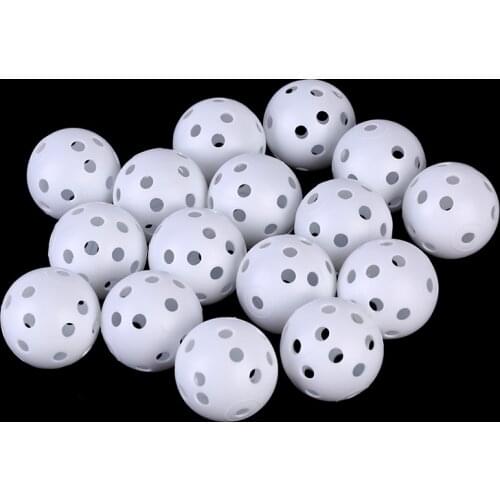 White Plastic Elastic Golf Balls Whiffle Airflow Hollow Golf Practice Training Aids Sports Accessories Training For Warm Ups