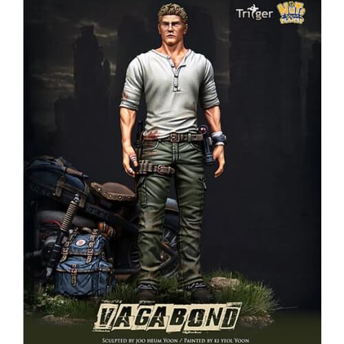 1:24 Resin Figure Model 75mm Homeless VAGABOND R108