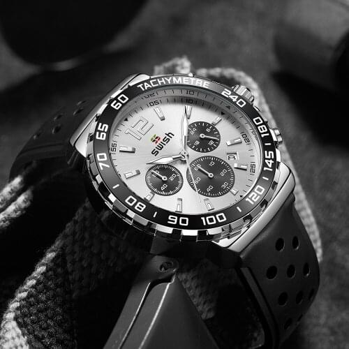 Relogio Masculino Fashion Silicone Strap Sports Watches Men Top Brand Luxury Waterproof Military Chronograph Quartz Wristwatches