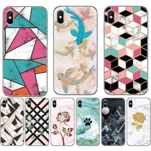 Case For Google Pixel XL2 XL3 4 XL 3A 2 3lite Back Cover lovely Marble print pattern Soft TPU Silicone Phone Case