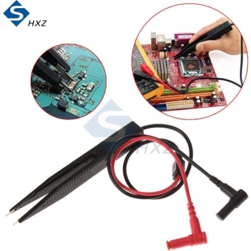 Multimeter SMD SMT Chip Test Clip Lead Probe Digital Multimeter Meter Tweezer For Resistance Capacitance Measurement