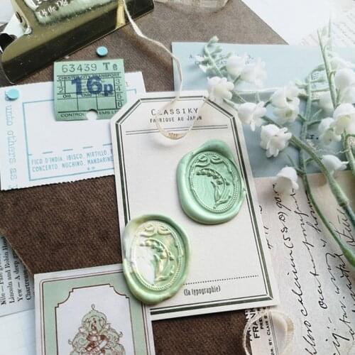 Floral Sealing Wax Stamp Fashion Special-shaped Lacquered Seal Printing Embossed Mini Scissors Seal Wedding Invitation Wax Seal