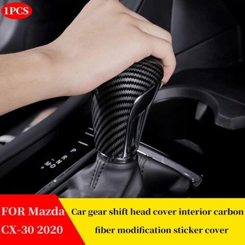 FOR Mazda CX-30 CX30 2020 Car Modification ABS Gearbox Cover Car Carbon fiber Pattern Stickers And Decal Modeling Accessories