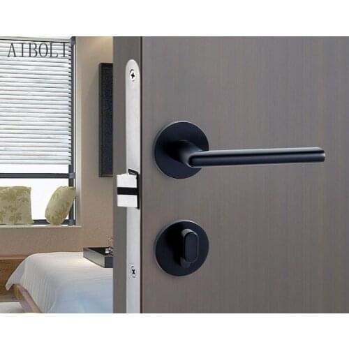 Chinese Style Aluminum Alloy Home Interior Door Lock Split High-end Simple and Silent Mechanical Handle