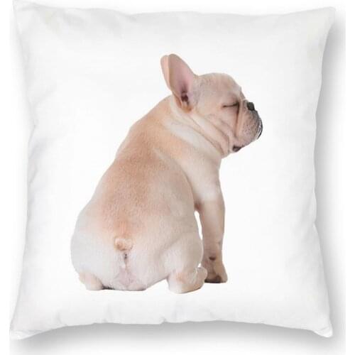 French Bulldog Pillow Case Home Decorative Cushion Cover Throw Pillow for Sofa Polyester Double-sided Printing Novelty