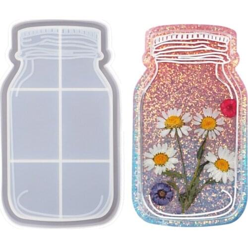 DIY Epoxy Crystal Bottle Scented Candle Tray Silicone Mold Jewelry Plate Dish Casting Jewelry Making Tools