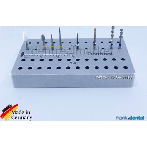 Frank Dental CVS Ceramic Veneer Burs Set - Dental Laminated Set - Dental Veneers & Crowns Burs