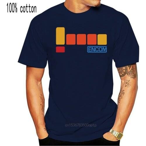 Mens Encom Tron Movie T Shirt (S 3Xl) Vintage Old Skool Retro Flynns Arcade Cool Casual Pride T Shirt Men Unisex New