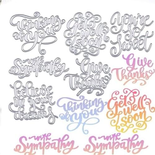 Artistic Font Metal Cutting Dies Stencil DIY Scrapbook Album Paper Card Template