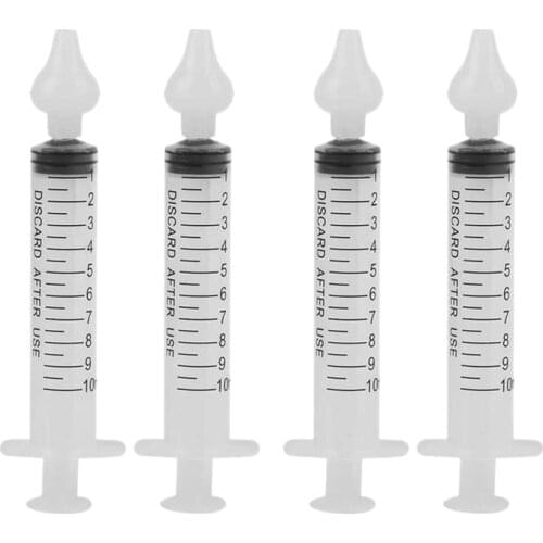 4Pcs Baby Nose Clean Needle Tube Infant Baby Care Nasal Aspirator Cleaner 10ML Rhinitis Nasal Washer