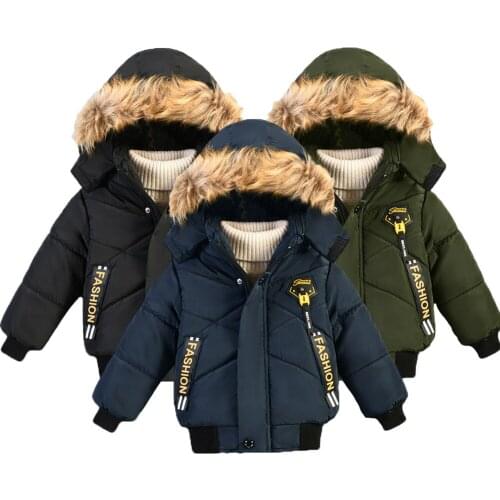2021 New Winter Boys Jackets Keep Warm Thick Casual Hooded Coats For Kids Resist The Severe Cold Toddler Children Clothing