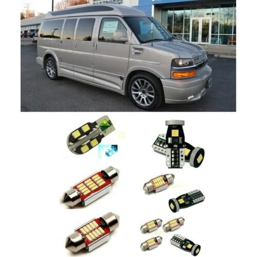 Car Led interior lights For Chevrolet Express 2500 3500 2019 14pc Led Lights For Cars lighting kit bulbs Canbus