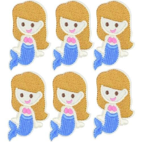 Diy Mermaid patches for clothing iron embroidered patch applique iron on patches sewing accessories badge stickers for clothes