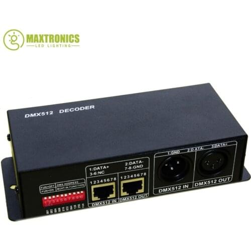 Wholesale price DC12V-24V 3x4A DMX Decoder led Controller use for RGB 5050 3528 LED Strip Light