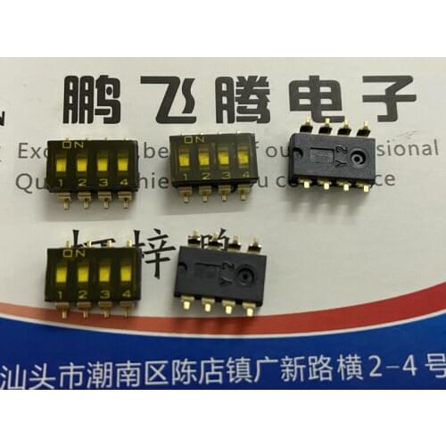 Original new 100% A6S-4102-PH dial switch 4-bit 4-way code flat dip SMD 2.54mm
