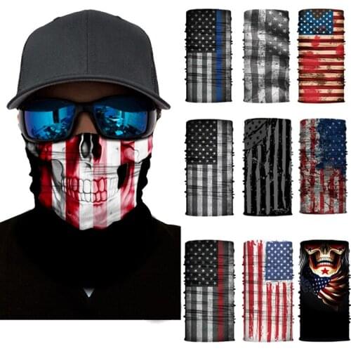Hiking Scarf Sport Headwear Seamless Bandana Outdoor Fishing Cycling National Flag Scarf Motorcycle Neck Gaiter Turban HandBand