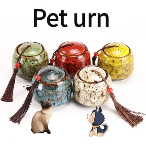 New Ceramic Pet Urn Sealed Storage Can Pet Urn Funeral Pottery and Porcelain Pet Memorial Cremation Urns for Human Ashes