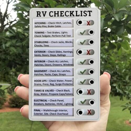 Portable Rv Checklist Note Board Removable Chores Reusable Creative Note Pad For Home Camping Traveling Elder Care Checklist