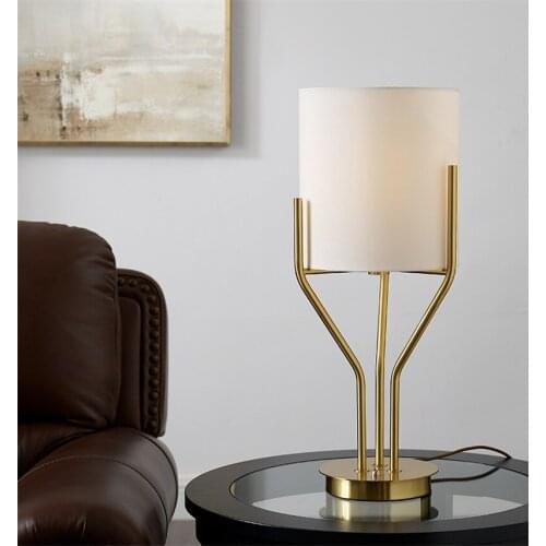 Nordic Luxury Table Lights Gold Metal Table Lamp For Hotel Bedroom Bedside Living Room Home Decor Desk Light Lighting TA140