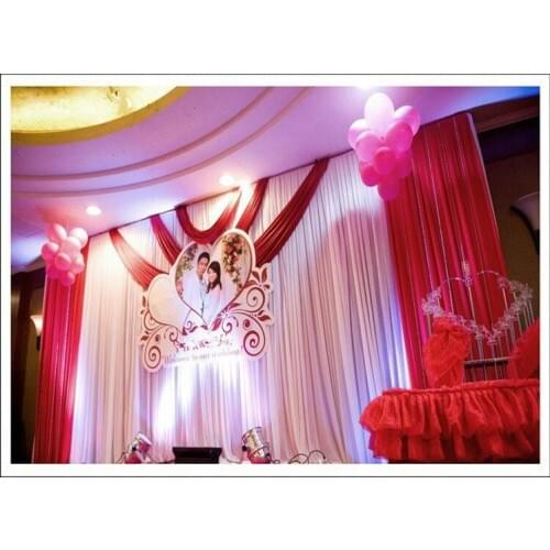 Wedding Background backdrops 6m*3m Wedding curtain wedding props stage background veil