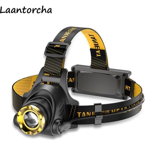 LED Headlamp Fishing Headlight Zoomable Waterproof Super bright camping light USB Rechargeable 90° Rotatable Powerful Headlamp