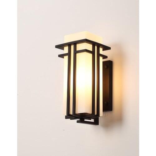 New Chinese style outdoor wall lamp simple modern creative courtyard lamp aisle waterproof exterior wall balcony wall lamp