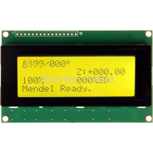 Yellow Color Serial I2C/TWI 2004 Character LCD Module For 3D Printer Or Other Diy Project