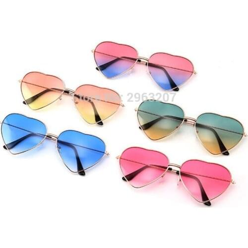 100pcs Fashion Women Heart Shaped Sunglasses Hawaiian Party Decorations Sunglasses Summer Pool Theme Party Plastic Glasses