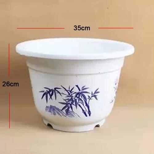 2PCS/Lot 2014 New Crafts Big Flower Pots Planters PE Resin Large Flower Pot Good Quality Free Shipping