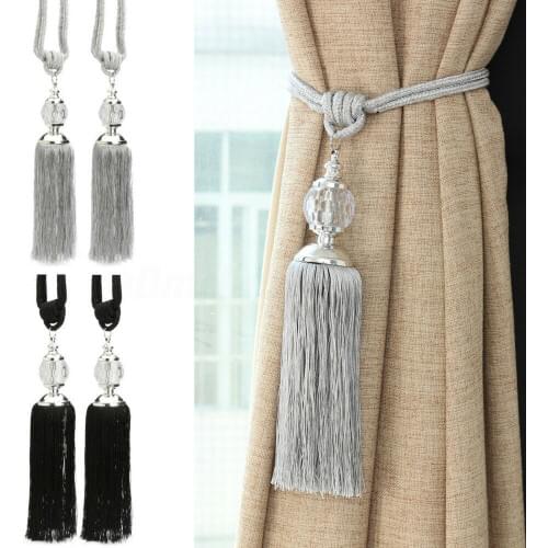 2 PC/Lots Rope Curtain Tiebacks Curtain Tassels Fringe Tie Backs Holdbacks Window Drapes Curtain Decorative Accessories