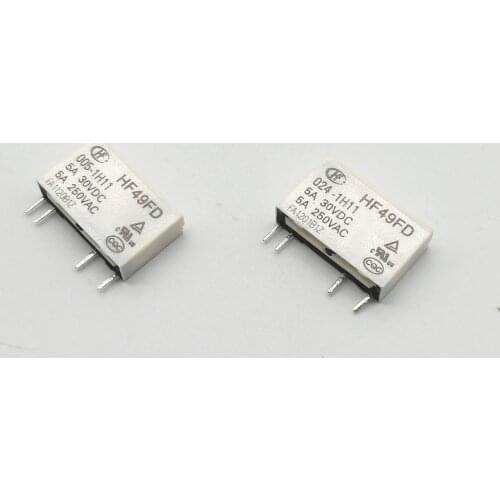 2PCS Industrial electronic circuit board DIY Relay hf49fd-005 012 024 1H11 1h11t 1h12 T 4 pin 5A 5V 12V 24 V