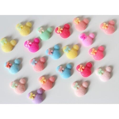 200pcs 20mm Flatback Bling Mouse Cabs - DIY Jewelry decor, scrapbook, hair bow clips