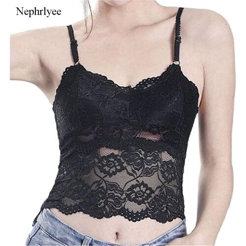 2021 New Arrival Crop Top Women Push Up Wireless Lace Bra Top Women Anti-light Bralette Padded Underwear Sexy Lingerie CA356