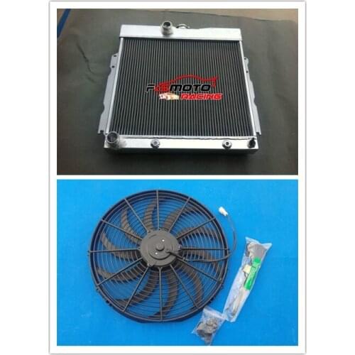 3 Row Aluminum Racing Radiator + FAN For Plymouth Valient/Station Wagon FIit Dodge V8 1963-1969 68 67 66 65 64 63